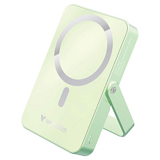 VERBATIM Powerbanka Charge 'n' Go, Magnetická, 10000 mAh, USB-C, Stojánek, Zelená