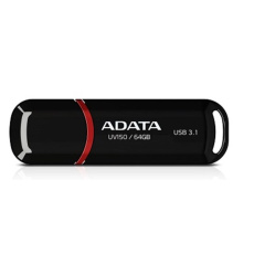 BAZAR - ADATA Flash Disk 64GB UV150, USB 3.1 Dash Drive (R:90/W:20 MB/s) černá - Poškozený obal (Komplet)