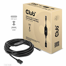 Club3D Kabel USB-C na USB-A, Aktivní adaptér/kabel, 5 Gbps (M/F), 10m