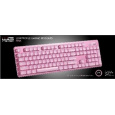 WG - Herní klávesnice podsvícena drátová / pink