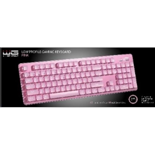 WG - Herní klávesnice podsvícena drátová / pink