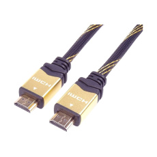 PremiumCord HDMI 2.0 High Speed / Ethernet kabel HQ zlacené konektory 1m PremiumCord HDMI 2.0 High Speed / Ethernet kabel HQ zlacené konektory 1m