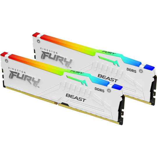 Kingston Fury Beast White RGB 64GB (2x32GB) DDR5 6000 CL36, AMD EXPO