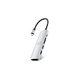 iWant USB-C HUB 6v1 HDMI/USB-C/USB-A/SD/Micro SD stříbrný
