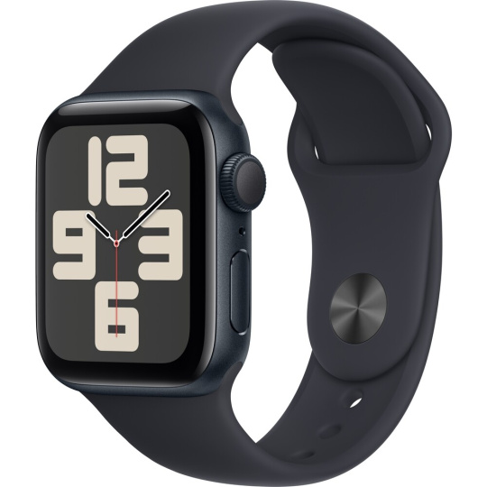 Apple Watch SE GPS 40mm Temně inkoustový hliník s temně inkoustovým sportovním řemínkem S/M