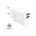 FIXED nabíječka s 2x USB-A, 17W, bílá