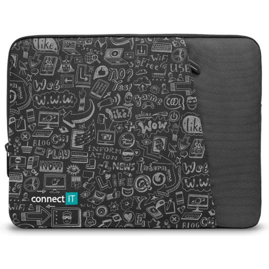 CONNECT IT Doodle pouzdro pro notebook 15.6" černé