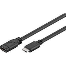 PremiumCord USB-C/USB-C prodlužovací kabel 1m černý