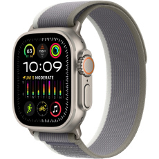 Apple Watch Ultra 2 49mm titanová s zelenošedým trailovým tahem S/M