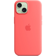 Apple silikonový kryt s MagSafe na iPhone 15 světle melounový