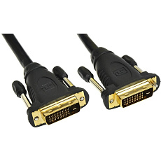 PremiumCord DVI-D/DVI-D kabel 2K 1m černý
