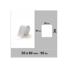 Niimbot štítky R 50x80mm 95ks pro B21, B21S, B3, B1S bílé