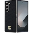 DKNY PU Leather Repeat Pattern Stack Logo MagSafe kryt Samsung Galaxy Z Fold 6 černý