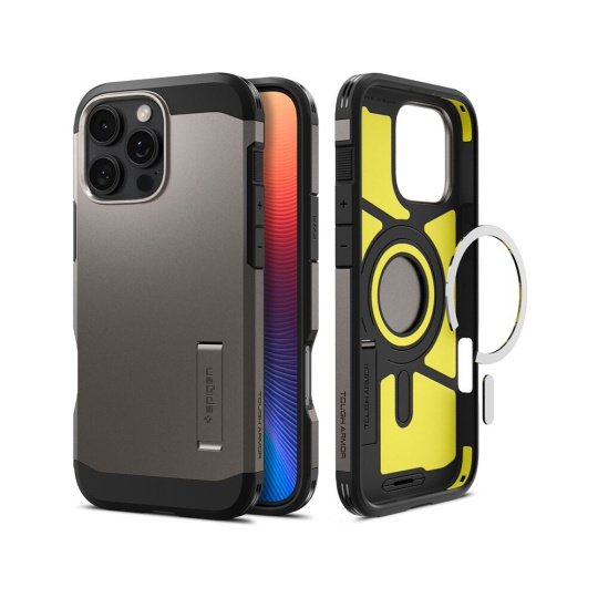 Spigen Tough Armor MagSafe kryt iPhone 16 Pro Max gunmetal Spigen Tough Armor MagSafe kryt iPhone 16 Pro Max gunmetal