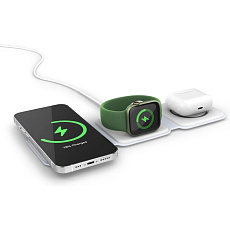 Spello 3in1 MagSafe bezdrátová nabíječka (15W) bílá