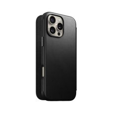 Nomad Modern Leather Folio MagSafe pouzdro iPhone 16 Pro Max černé