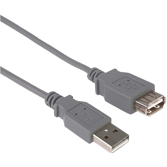 PremiumCord USB-A/USB-A prodlužovací kabel 5m šedý