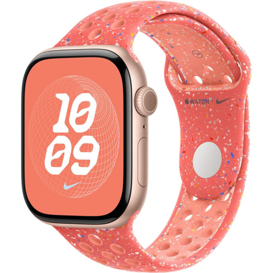 Apple Watch 49/46/45/44mm žhavě oranžový sportovní řemínek Nike M/L