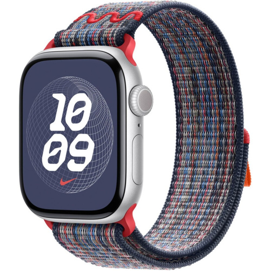 Apple Watch 41/40/38mm modro-červený provlékací sportovní řemínek Nike