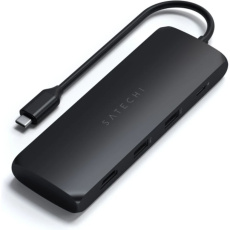 Satechi Aluminium USB-C Hybrid Multiport adaptér černý