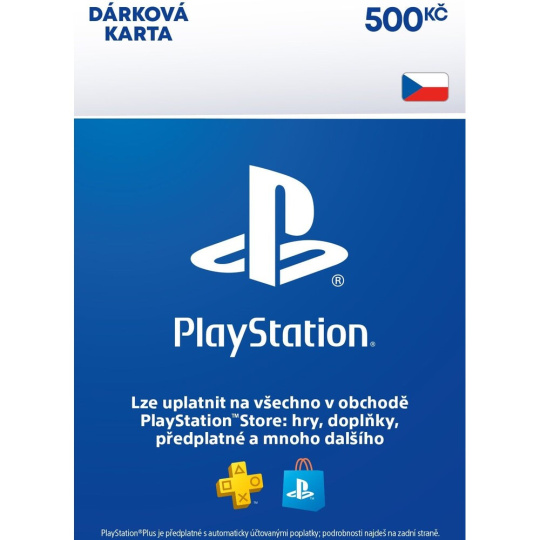 Sony PlayStation - Dárková Karta 500 Kč (online kód)