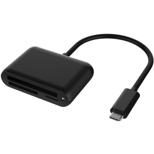 PremiumCord Adaptér USB3.1 Typ-C -  Čtečka karet CFAST2.0+SD3.0+Micro SD 3.0 černý