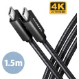 AXAGON BUCM32-CM15AB kabel USB-C 1,5m černý