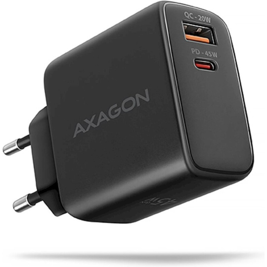 AXAGON ACU-PQ45 nabíječka do sítě 2x port 45W černá