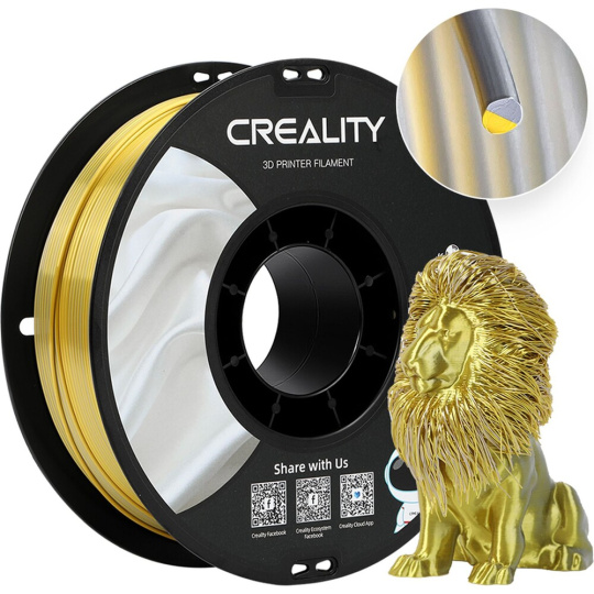 Creality CR-Silk filament 1,75 mm 1 kg zlatá/stříbrná