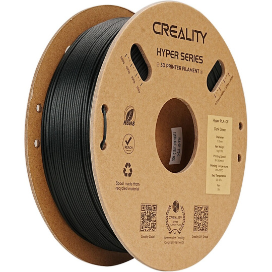 Creality Hyper PLA-CF filament 1,75 mm 1 kg tmavě zelená