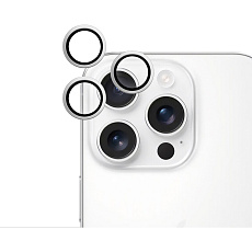 iWant ochrana čoček na kameru Apple iPhone 16 Pro/16 Pro Max stříbrná