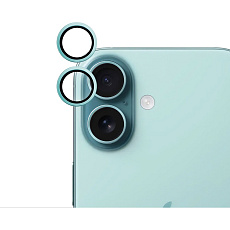 iWant ochrana čoček na kameru Apple iPhone 16/16 Plus modrozelená