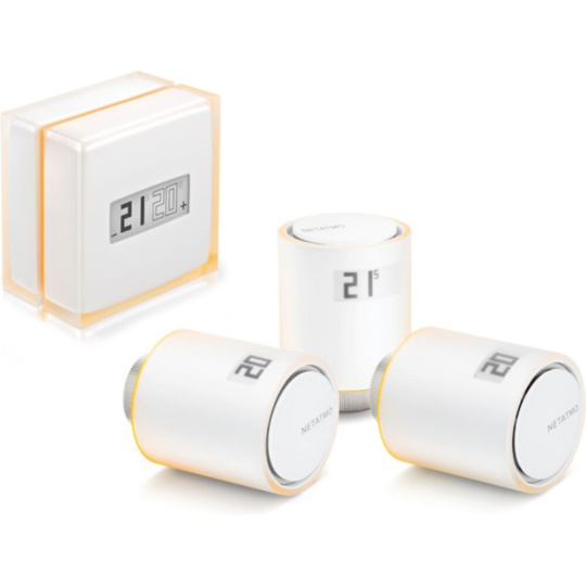 Netatmo Smart Thermostat + 3x Radiator Valves sada