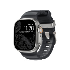 Nomad Rocky Point Band řemínek Apple Watch 49/45/44/42mm stříbrný/tmavě šedý