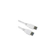PremiumCord USB-A/USB-A prodlužovací kabel 0,5m bílý