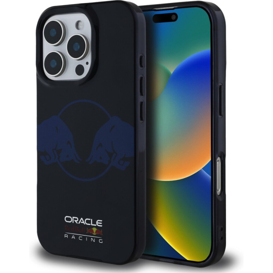 Oracle Red Bull Racing PC/TPU Two Bulls Magsafe kryt iPhone 16 Pro modrý