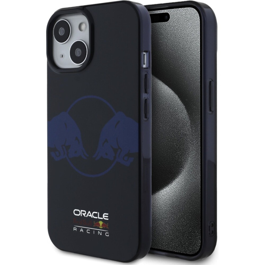 Oracle Red Bull Racing PC/TPU Two Bulls Magsafe kryt iPhone 15 modrý