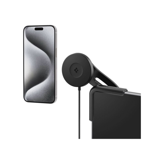 Spigen Tesla TapLock MagSafe Car Mount Charger Qi2 držák s nabíjením černý Spigen Tesla TapLock MagSafe Car Mount Charger Qi2 držák s nabíjením černý