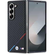 BMW M PU Carbon Tricolor Stripe MagSafe kryt pro Samsung Galaxy Z Fold6 černý