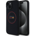 Oracle Red Bull Racing PU Leather Red Ring MagSafe kryt iPhone 15 modrý