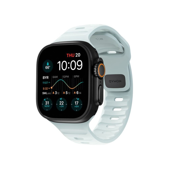 Nomad Sport Strap M/L řemínek pro Apple Watch 49/46/45/44/42mm Ice Blue Glow