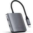 Satechi čtyřportový USB-C hub s PD vesmírně šedý