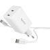 Epico UltraBoost EA30 45W GaN síťový adaptér s 1,2 m USB-C na USB-C kabelem bílý