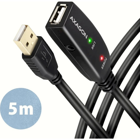 AXAGON ADR205 USB 2.0 aktivní prodlužovací / repeater kabel 5m AXAGON ADR205 USB 2.0 aktivní prodlužovací / repeater kabel 5m