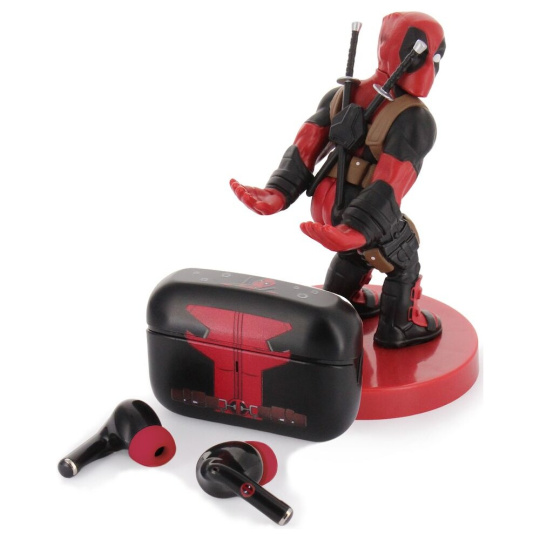 EXG Deadpool Pro Bundle - bezdrátová sluchátka + držák 