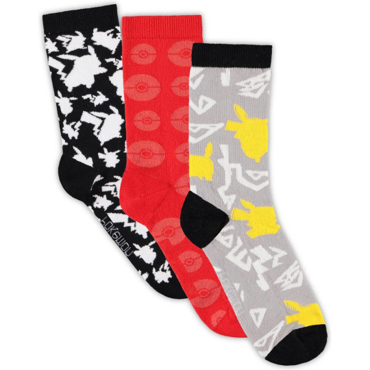 Ponožky pánské Pokémon - Crew 43/46 (3 páry) Ponožky pánské Pokémon - Crew 43/46 (3 páry)