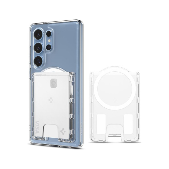 Spigen Ultra Hybrid Wallet MagSafe peněženka Samsung Galaxy S25 Series čirá Spigen Ultra Hybrid Wallet MagSafe peněženka Samsung Galaxy S25 Series čirá