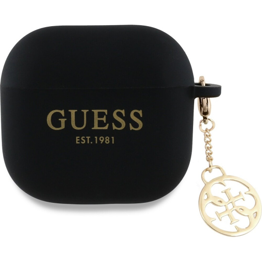 Guess 4G Charm silikonové pouzdro pro AirPods 4 černý