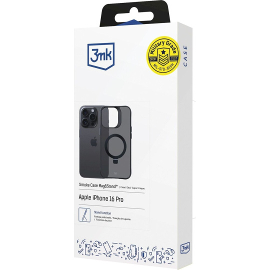 3mk ochranný kryt Smoke Case Mag&Stand pro Apple iPhone 16E