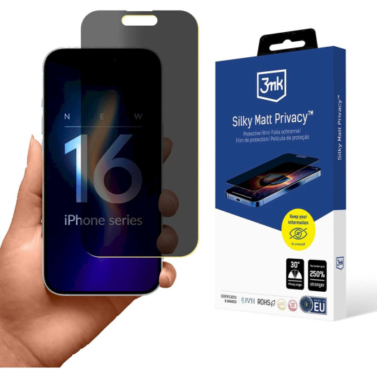 3mk Silky Matt Privacy pro Apple iPhone 16 Pro Max